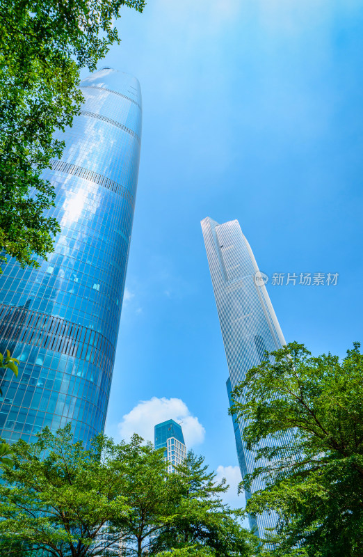 广州珠江新城CBD摩天大楼现代写字楼建筑