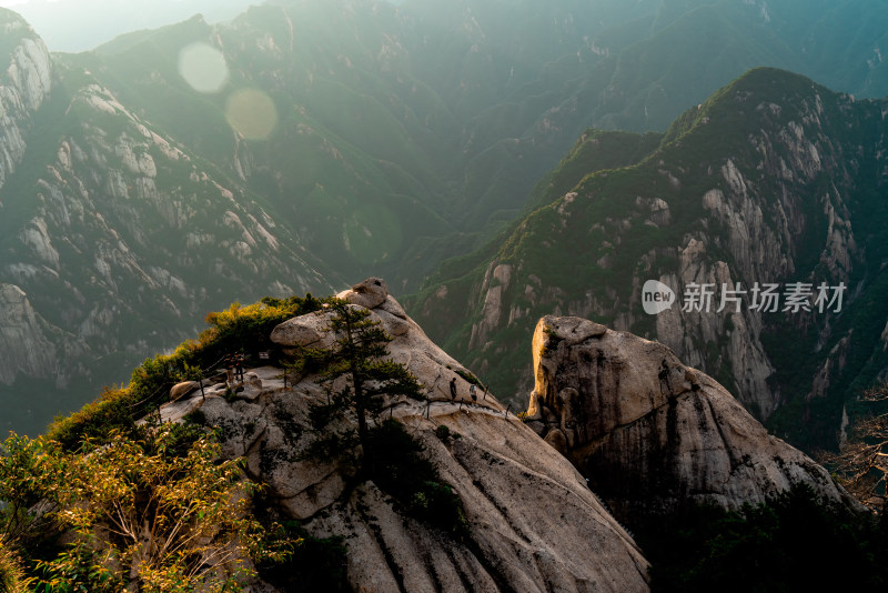 西岳华山日出日落朝霞晚霞云海美景