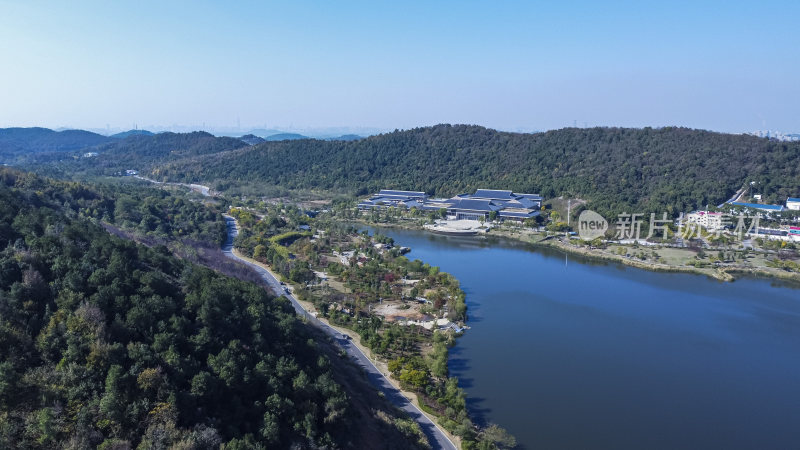 武汉江夏区九峰水库航拍