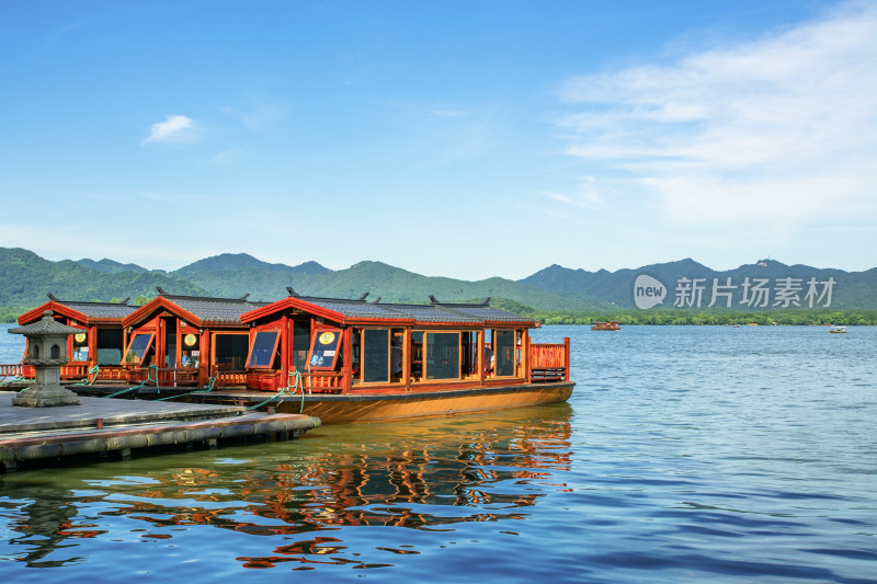 浙江杭州西湖钱王祠游船码头