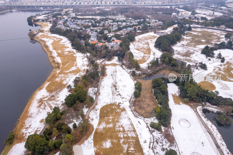 雪后的武汉金银湖高尔夫球场