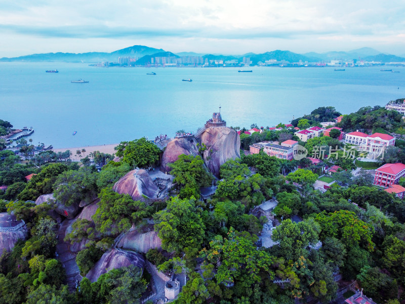 厦门城市全景鸟瞰图