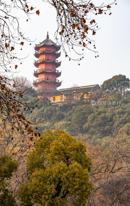 无锡锡惠名胜龙光塔秋冬景观