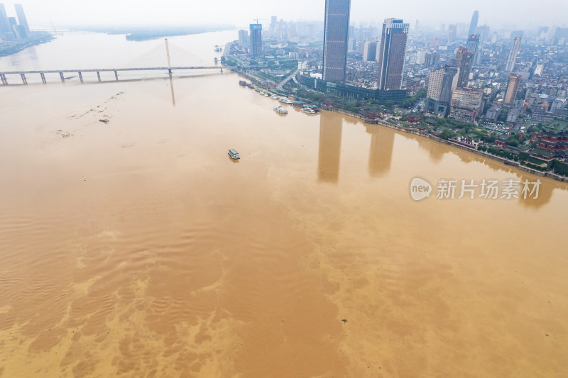 南昌赣江洪水洪峰汛期航拍