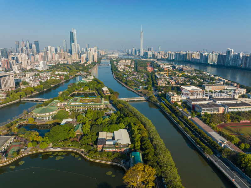 航拍广州城市建筑