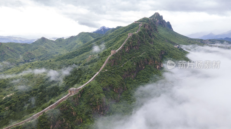 中国长城建筑风光宣传片日出日落光影细节