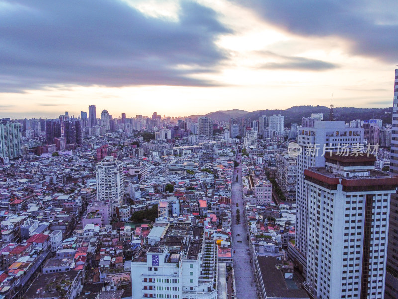 厦门城市全景鸟瞰图