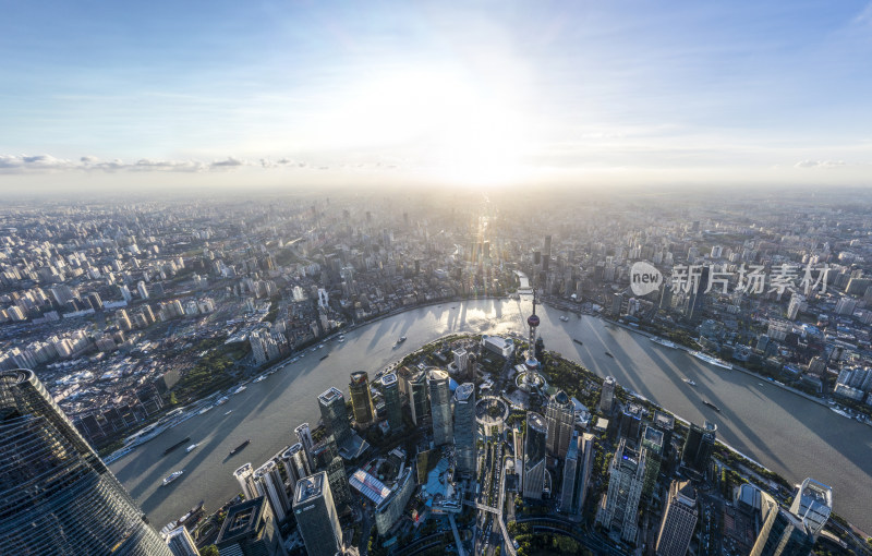 上海城市高楼天际线景观