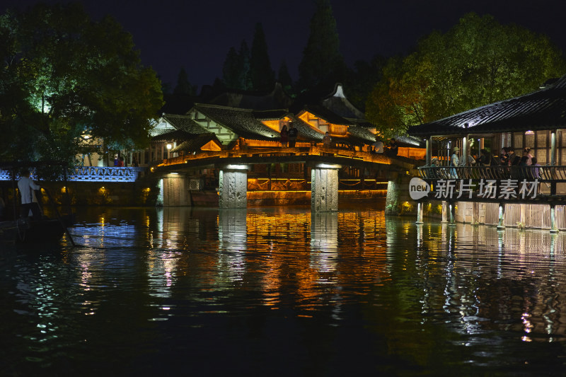 浙江嘉兴乌镇夜景