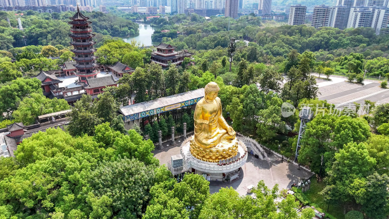 重庆华岩旅游风景区华岩寺航拍图