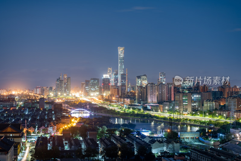 北京夜景 国贸cbd 城市天际线