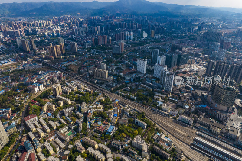 湖南湘西怀化城市建设航拍