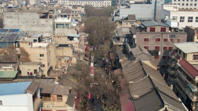 西安回民街航拍