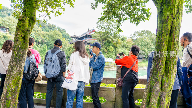 四川都江堰景区旅游综合场景