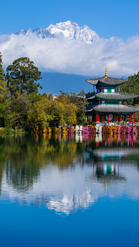 丽江古城黑龙潭景