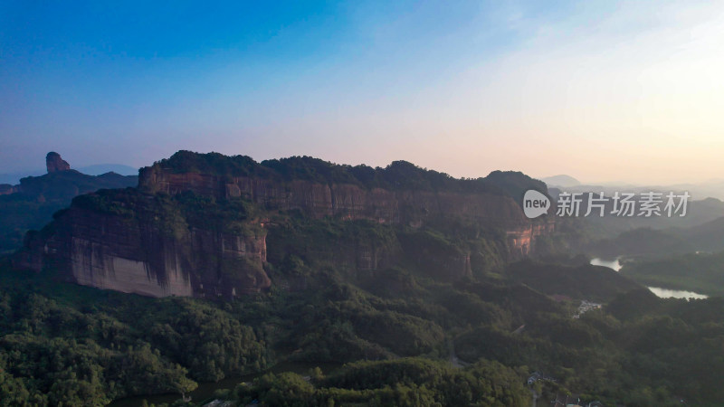 广东韶关丹霞山5A景区日出日落晚霞航拍