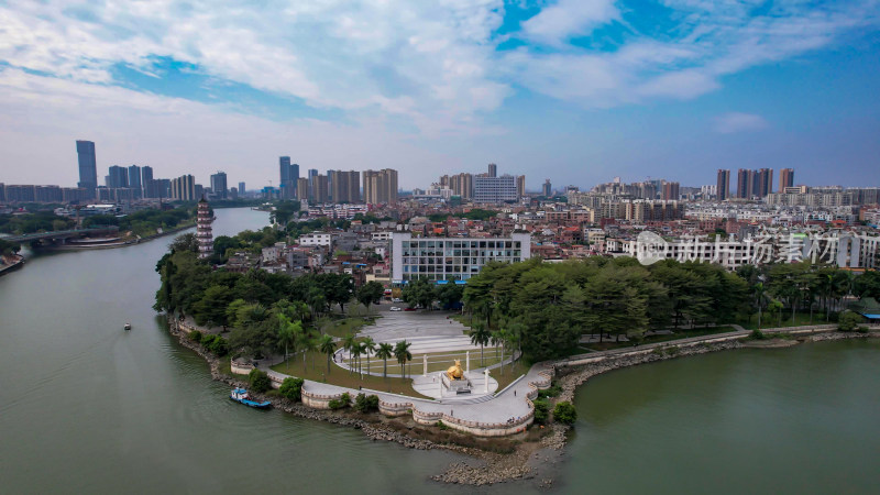 广东东莞城市建设城市大景航拍图