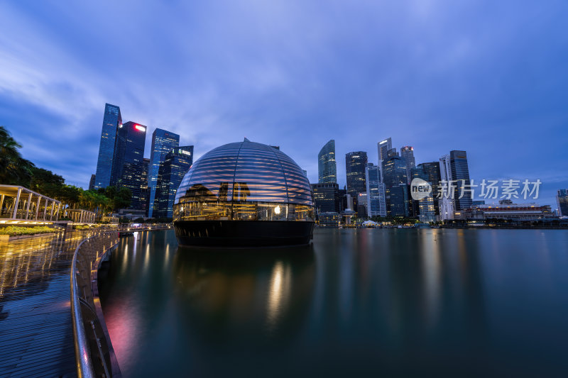 新加坡滨海湾金沙海滨奥林匹克夜景