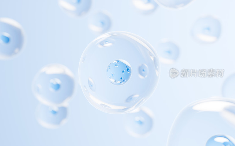 微观细胞结构生物科技概念3D渲染