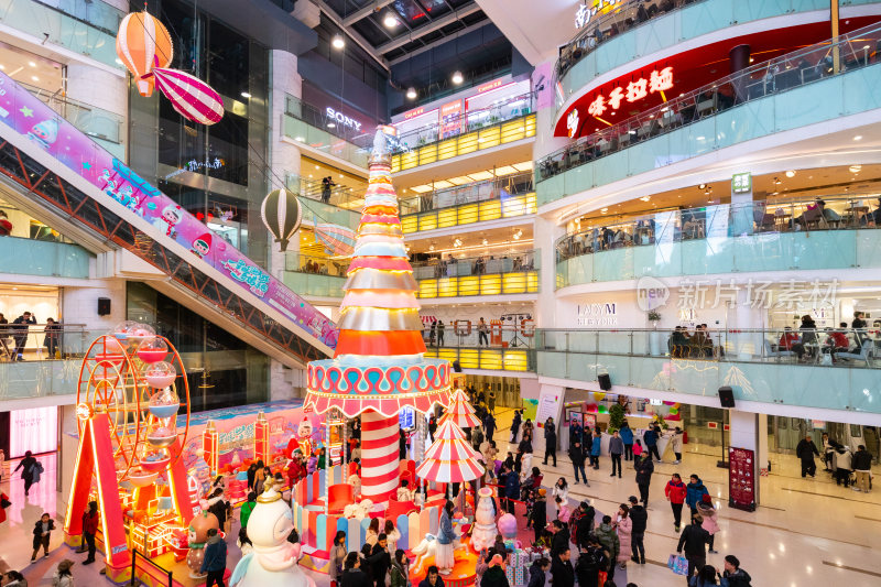 北京购物中心圣诞气氛
