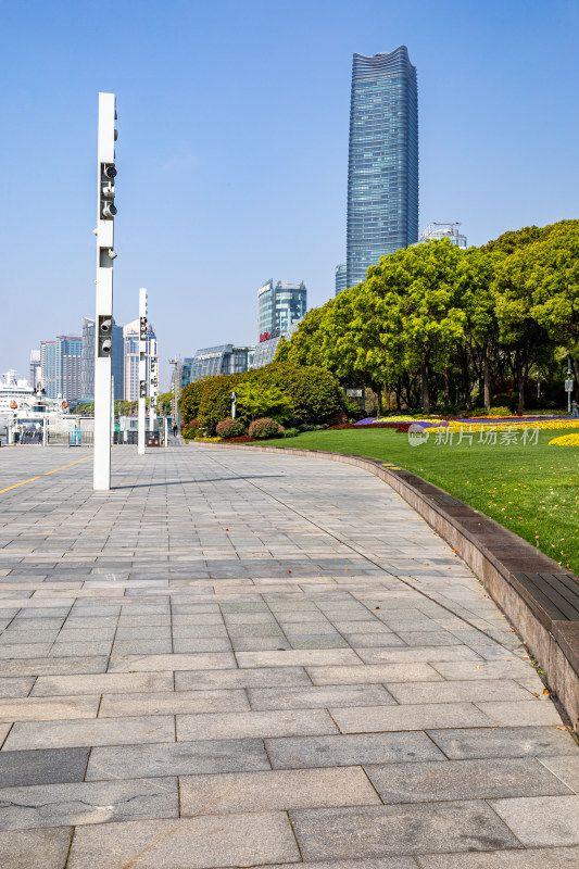 上海虹口北外滩滨江绿地城市建筑景观