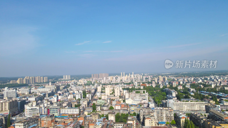 航拍湖北随州城市风光