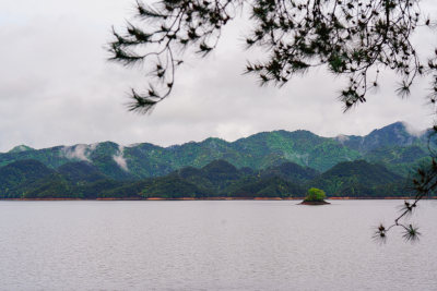 航拍浙江千岛湖风光