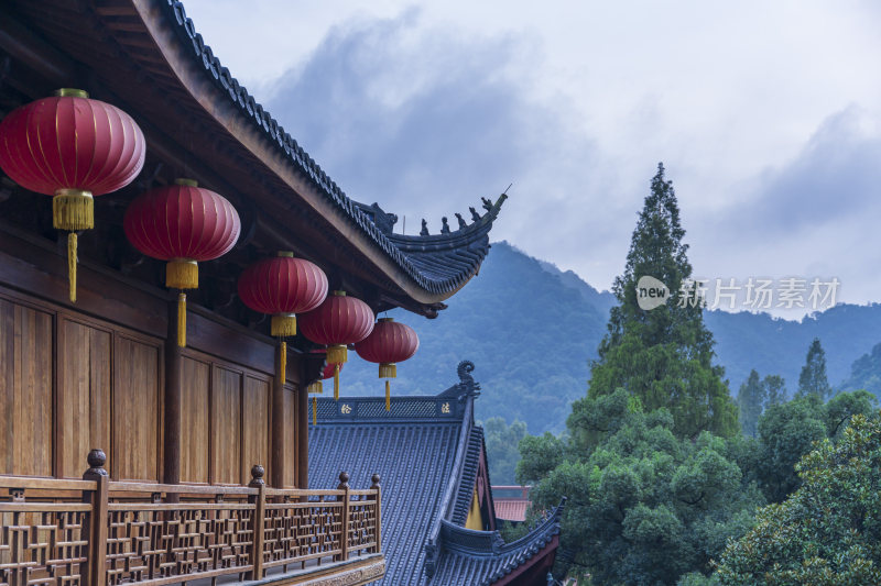 杭州飞来峰景区上天竺法喜禅寺古建筑