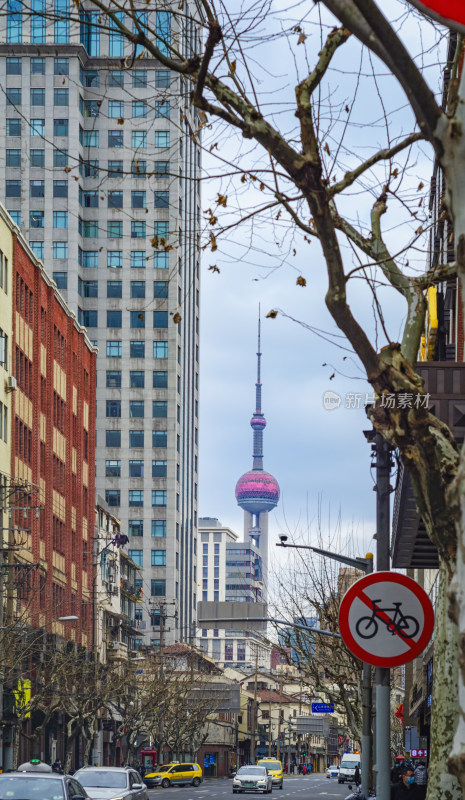 中国上海老城区街景