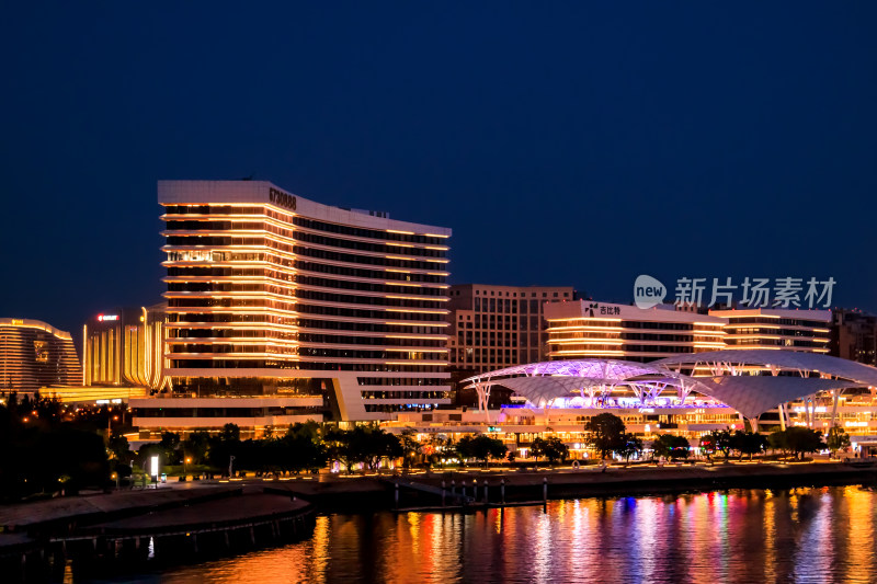 厦门五缘湾帆船俱乐部夜景