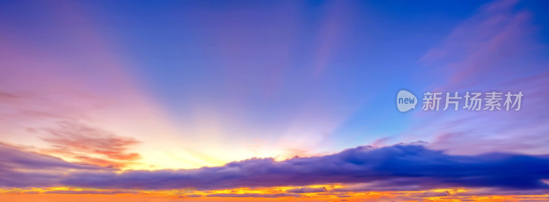 日落夕阳西下晚霞余晖火烧云自然景观