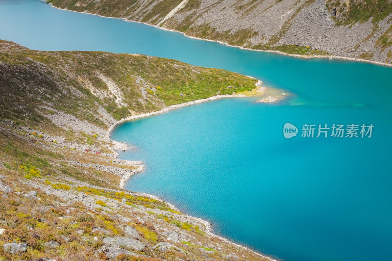 西藏山南白玛林措山水自然风景