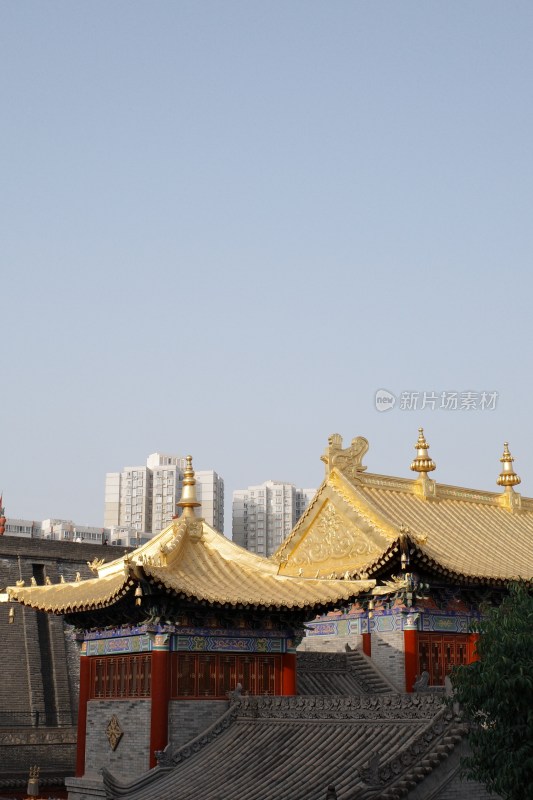 西安藏传寺庙广仁寺内部景观