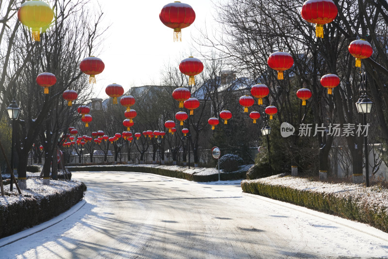 别墅区雪景