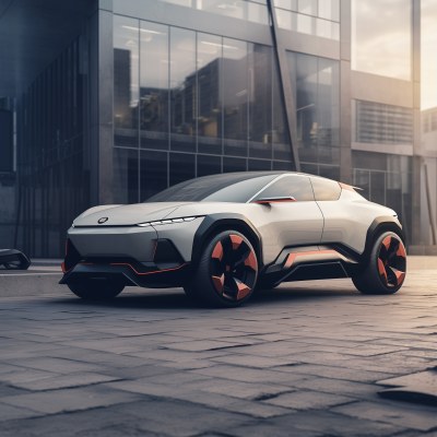 未来科幻帅气科技感汽车越野商务车概念背景