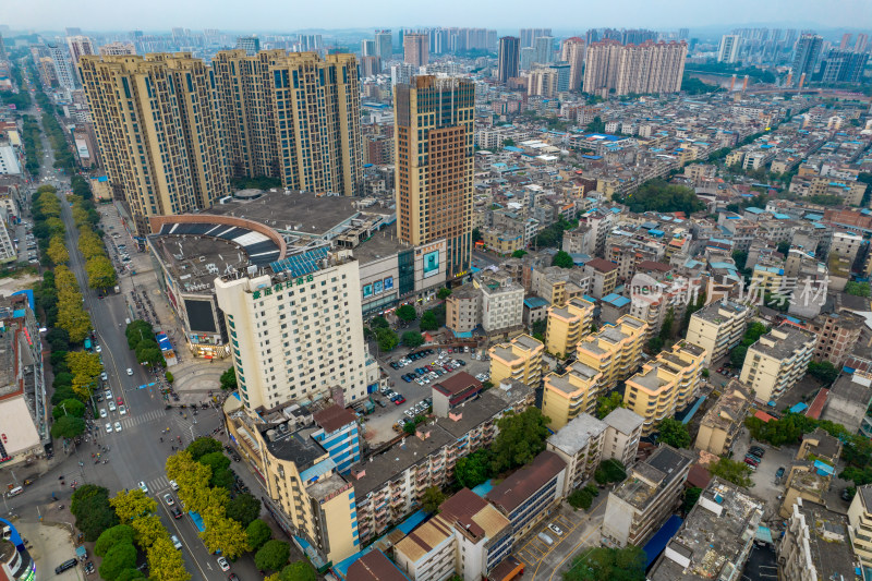 广西钦州城市风光航拍摄影图