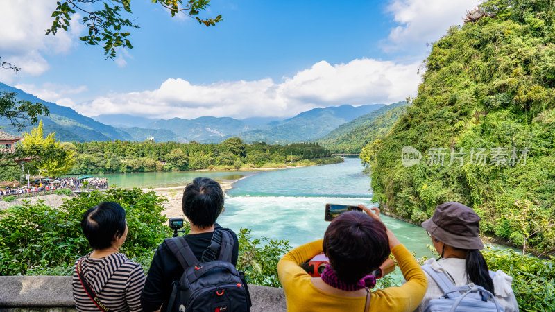 四川都江堰景区旅游综合场景