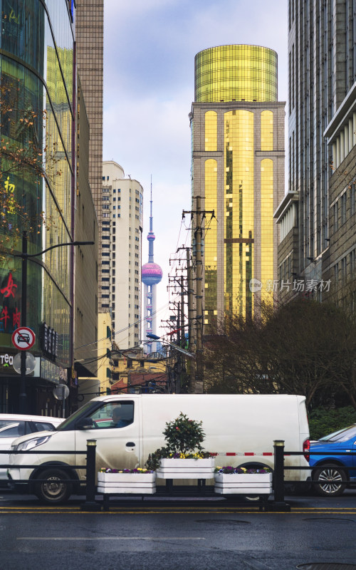 中国上海老城区街景