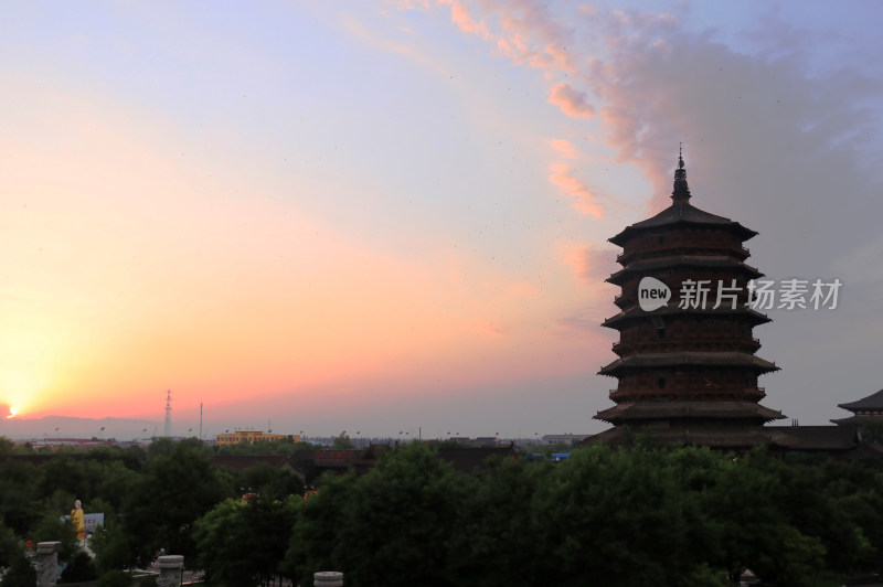 山西应县木塔 千年佛宫寺塔