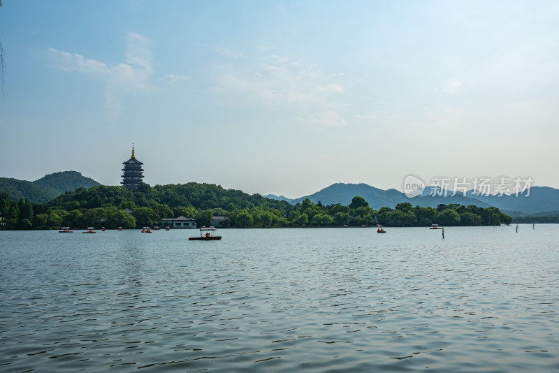 浙江杭州西湖雷峰塔景观