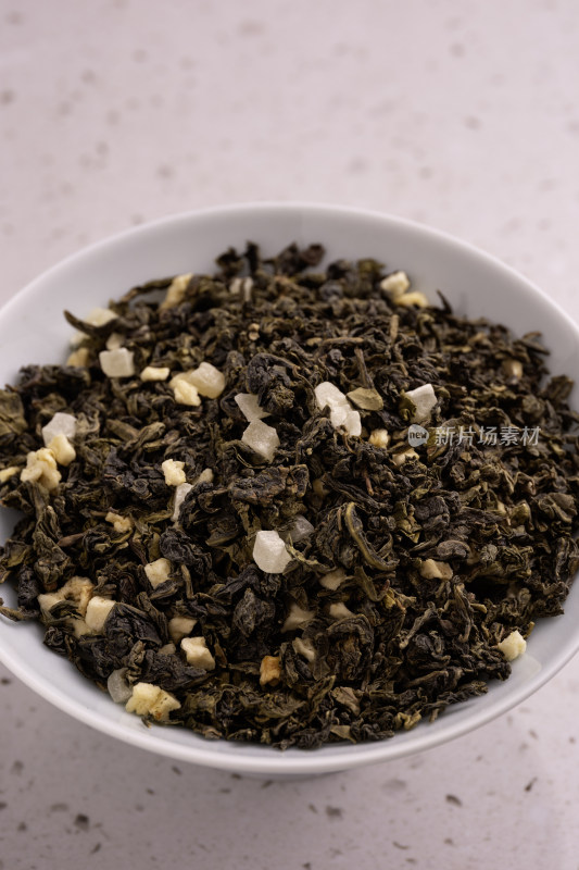 白桃乌龙茶茶叶果茶原材料特写