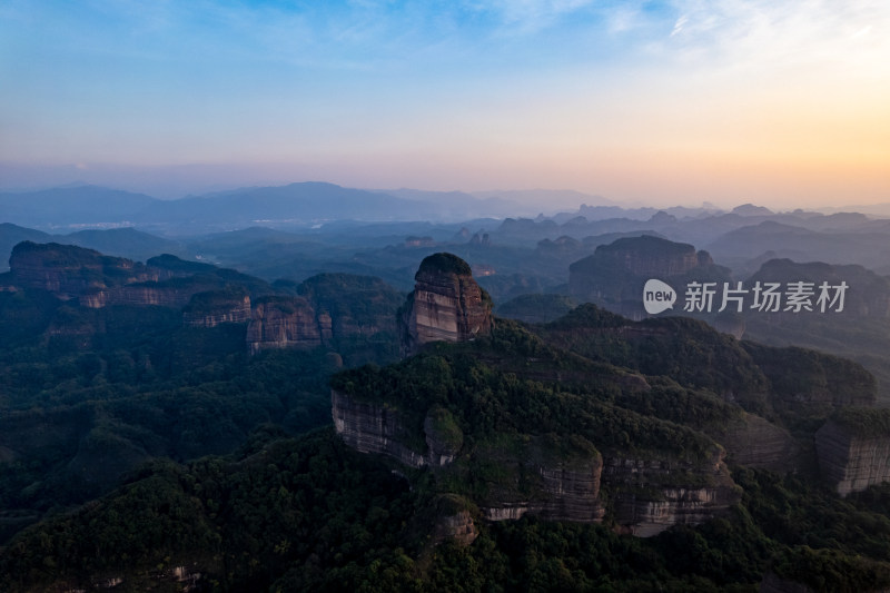 丹霞地貌广东丹霞山航拍图