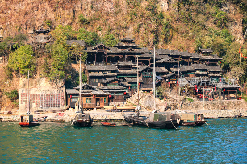 湖北宜昌三峡人家景区长江西陵峡灯影峡江域