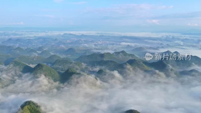 唯美山川意境连绵山脉 山峦叠嶂云雾缭绕