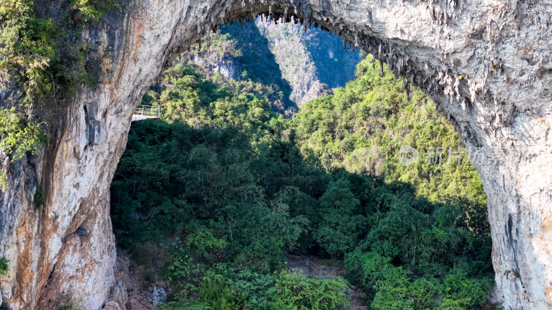 阳朔月亮山景区航拍图