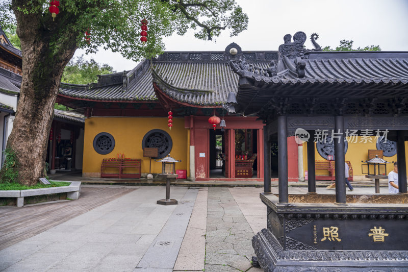 杭州西湖三天竺法镜寺古建筑风景