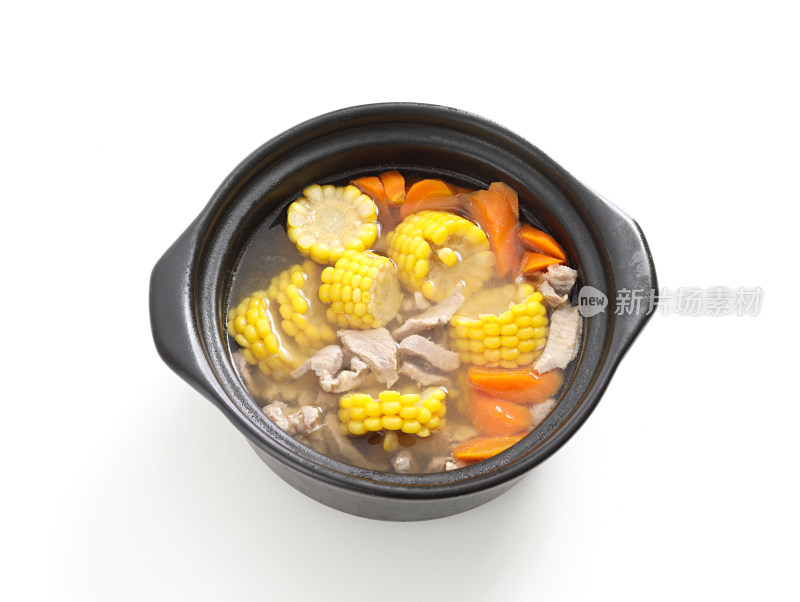 中餐美食玉米胡萝卜瘦肉汤