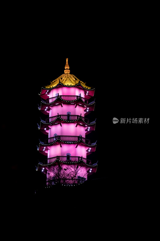 无锡惠山锡山龙光塔夜景