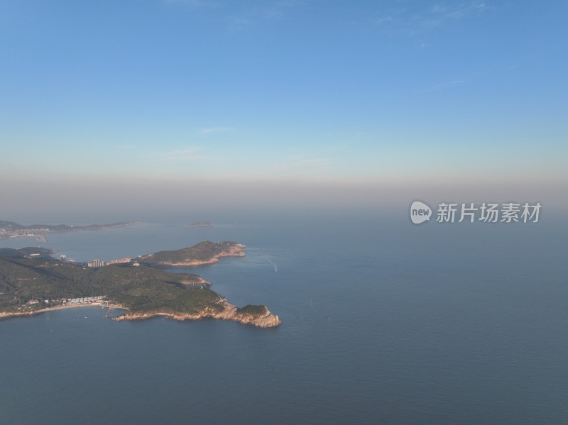 威海市孙家疃猫头山环海路山海城市风景