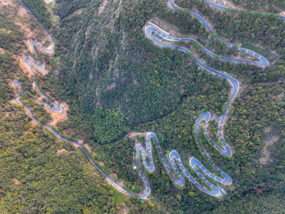 杭州王位山盘山公路航拍